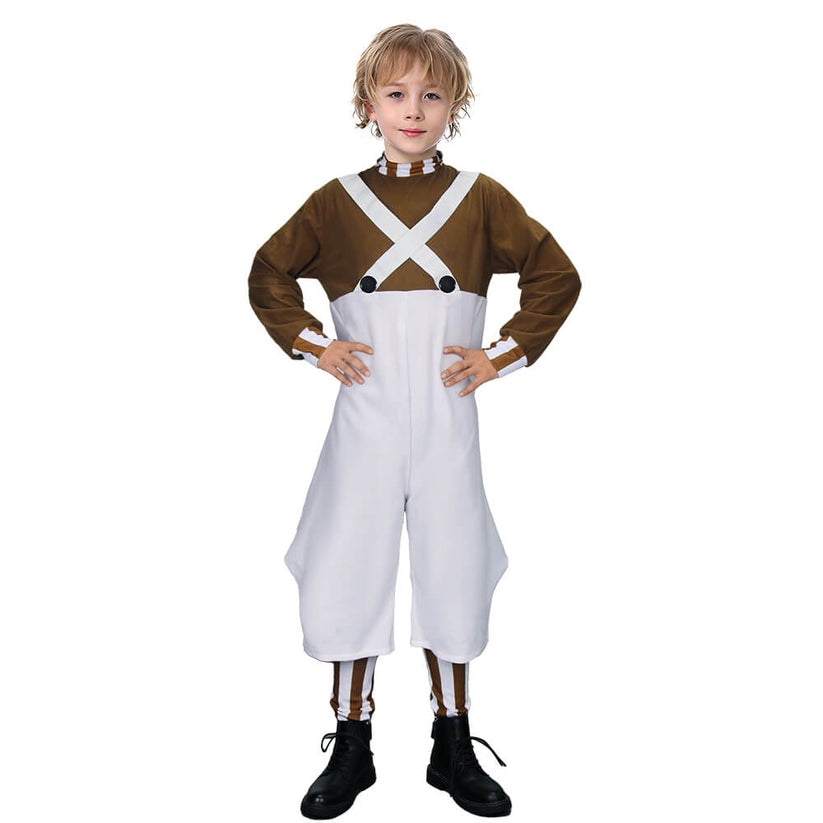 Vikidoky Kids Oompa Loompa Costume Charlie and the Chocolate Factory ...