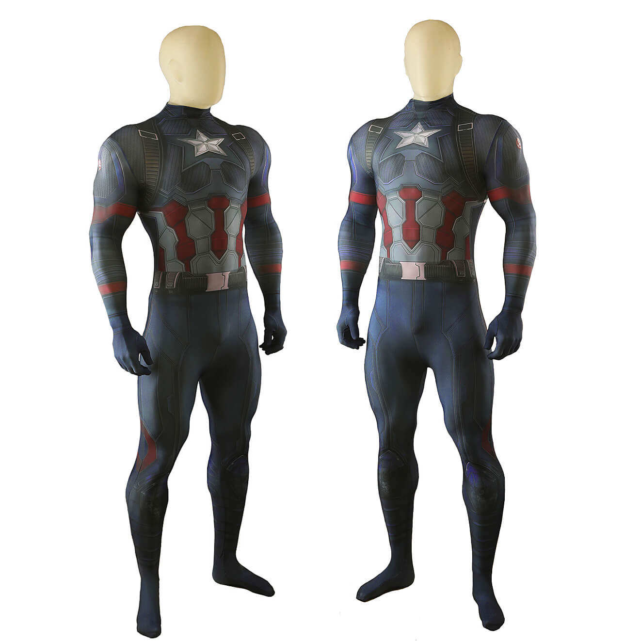 Avengers 5 Doomsday Captain America Cosplay Costume Printed Bodysuit