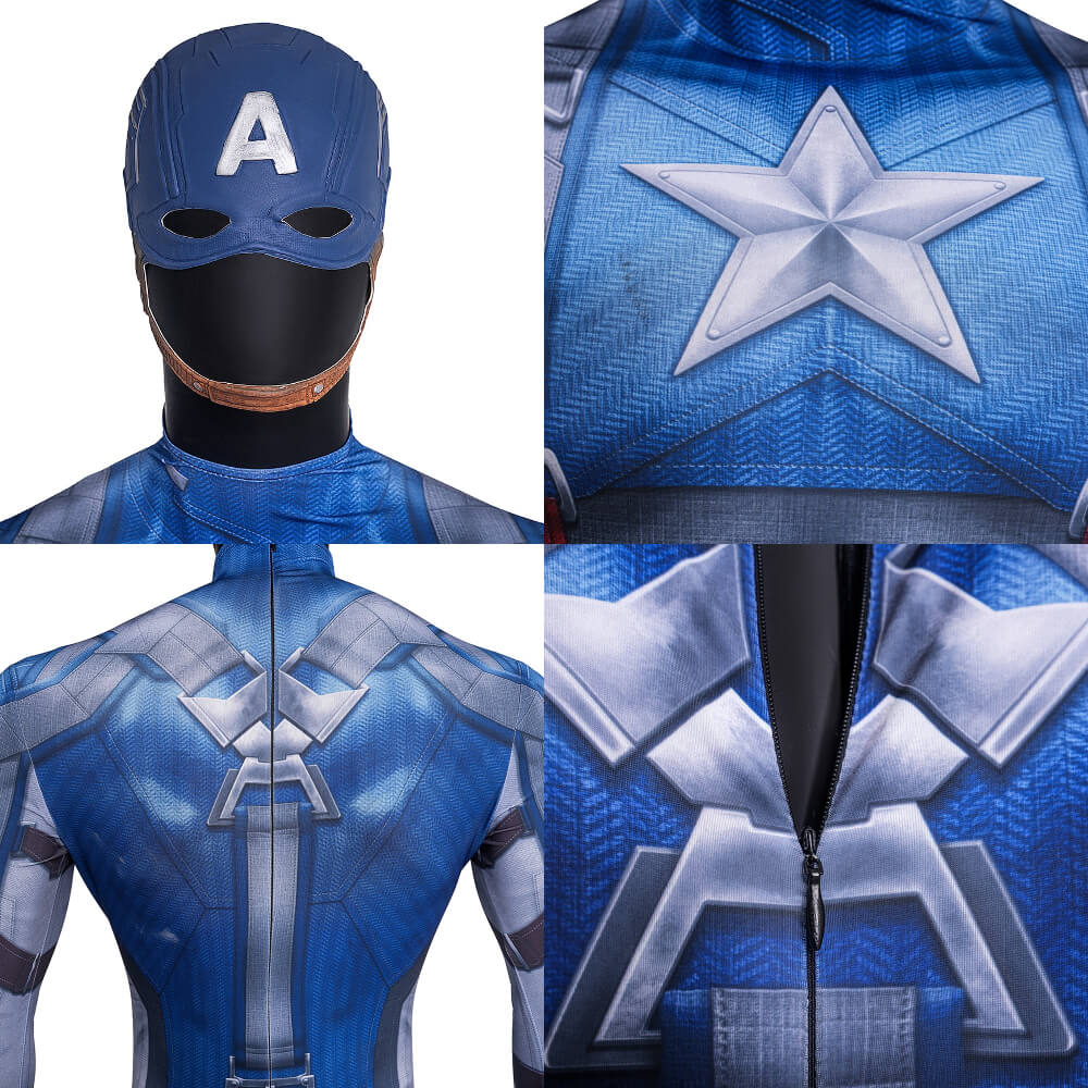 Captain America: The First Avenger Steve Rogers Cosplay Costume 3D Printed Vikidoky