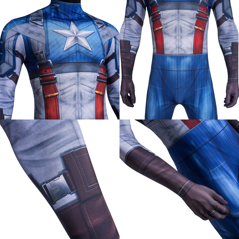 Captain America: The First Avenger Steve Rogers Cosplay Costume 3D Printed Vikidoky