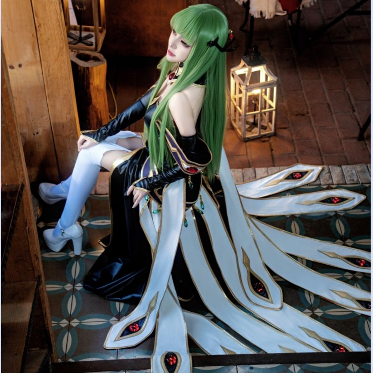 Code Geass C.C. Cosplay Costume Empress Outfit Britannian