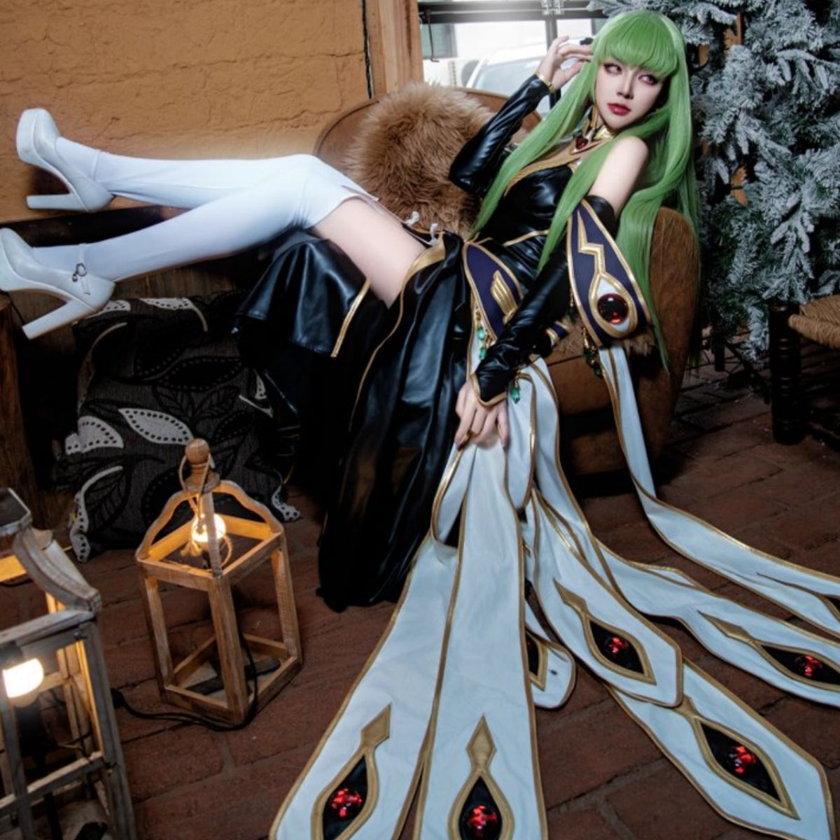 Code Geass C.C. Cosplay Costume Empress Outfit Britannian