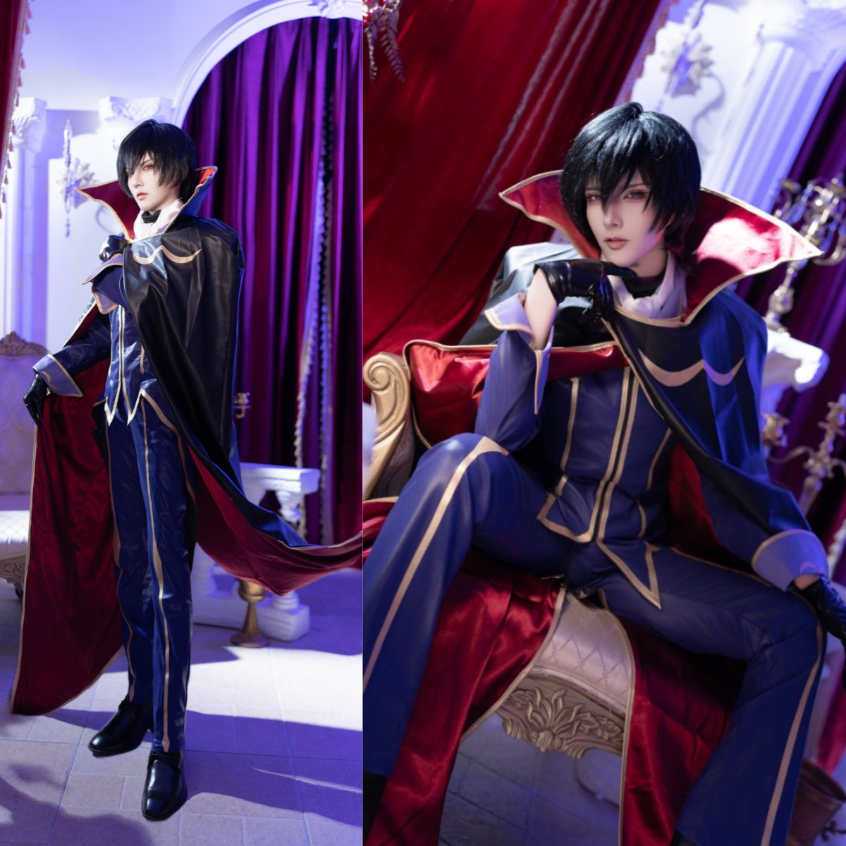 Code Geass Zero Lelouch Lamperouge Cosplay Costume - VikiDoky