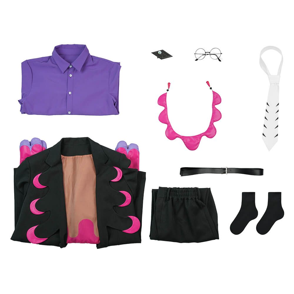 Legends: ZA Corbeau Cosplay Costume with Glasses