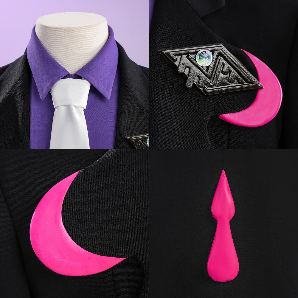 Legends: ZA Corbeau Cosplay Costume with Glasses