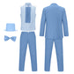 Harry Dunne Dumb and Dumber Blue Suit Cosplay Costume for Men