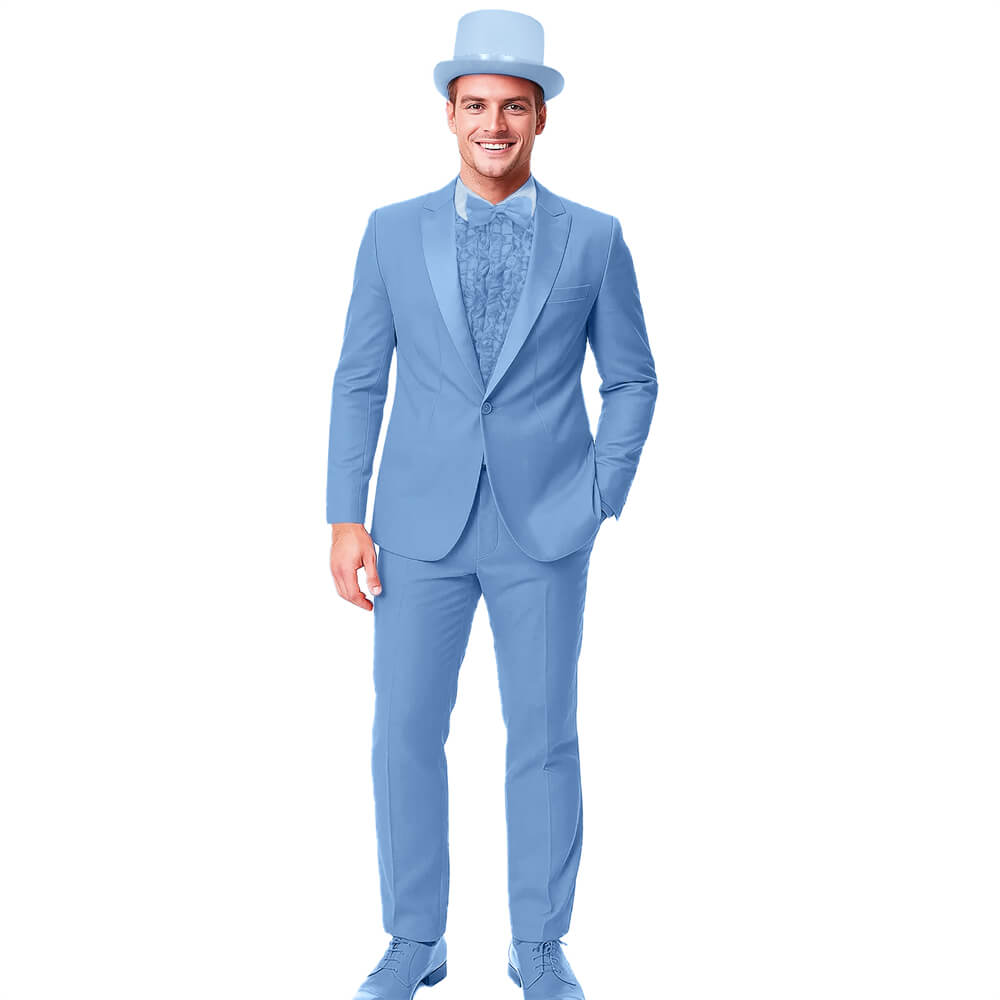 Harry Dunne Dumb and Dumber Blue Suit Cosplay Costume for Men