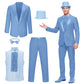 Harry Dunne Dumb and Dumber Blue Suit Cosplay Costume for Men