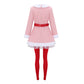 Jovie Elf Pink Dress Christmas Costume Cosplay Vikidoky