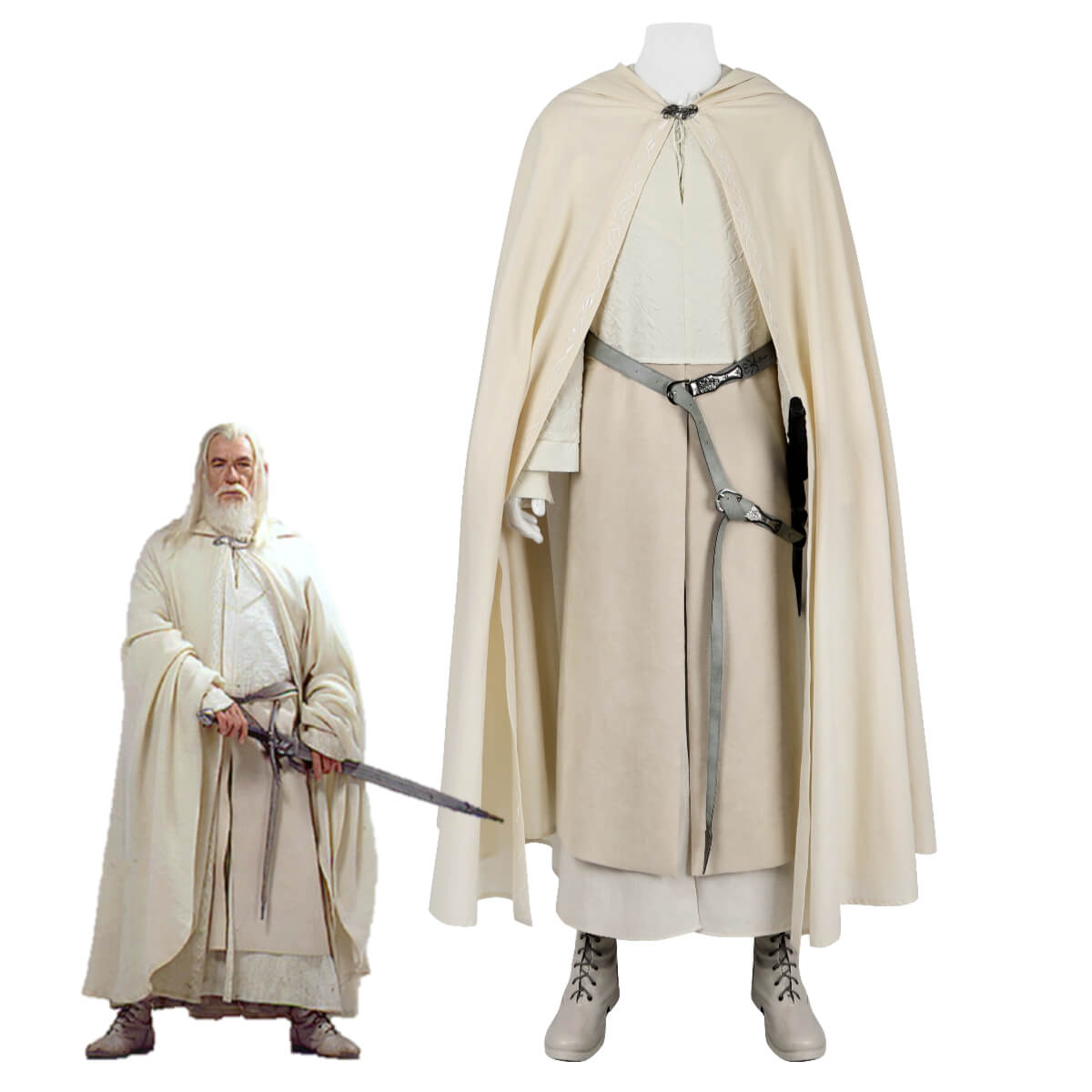 Gandalf the White Cosplay Costume The Lord of The Rings
