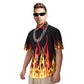 Guy Fieri Flame Button Down T-Shirt For Men (Ready to Ship) Vikidoky