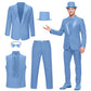 Harry Dunne Dumb and Dumber Blue Suit Cosplay Costume for Men