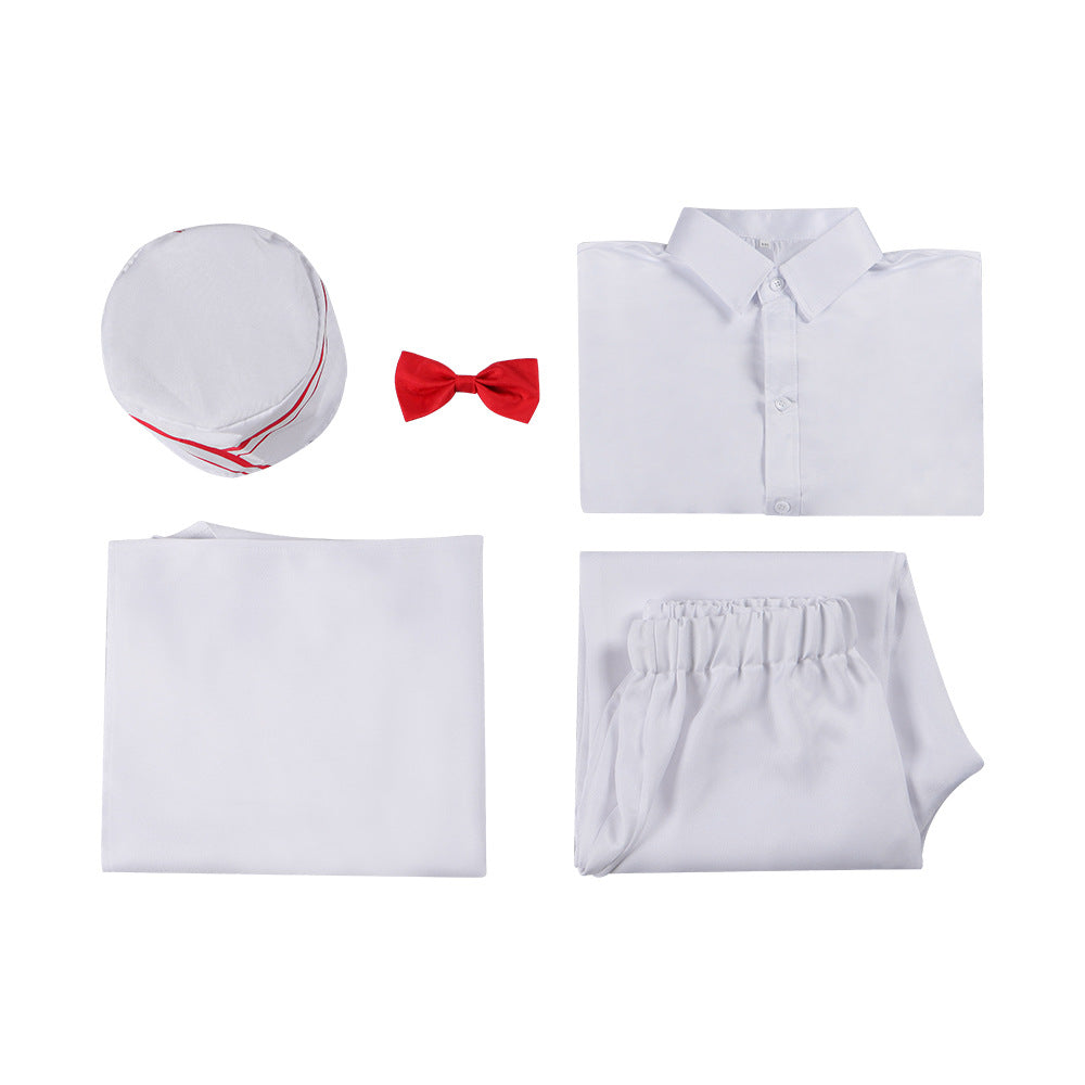 Ice Cream Man 2026 Cosplay Costume for Halloween White Uniform