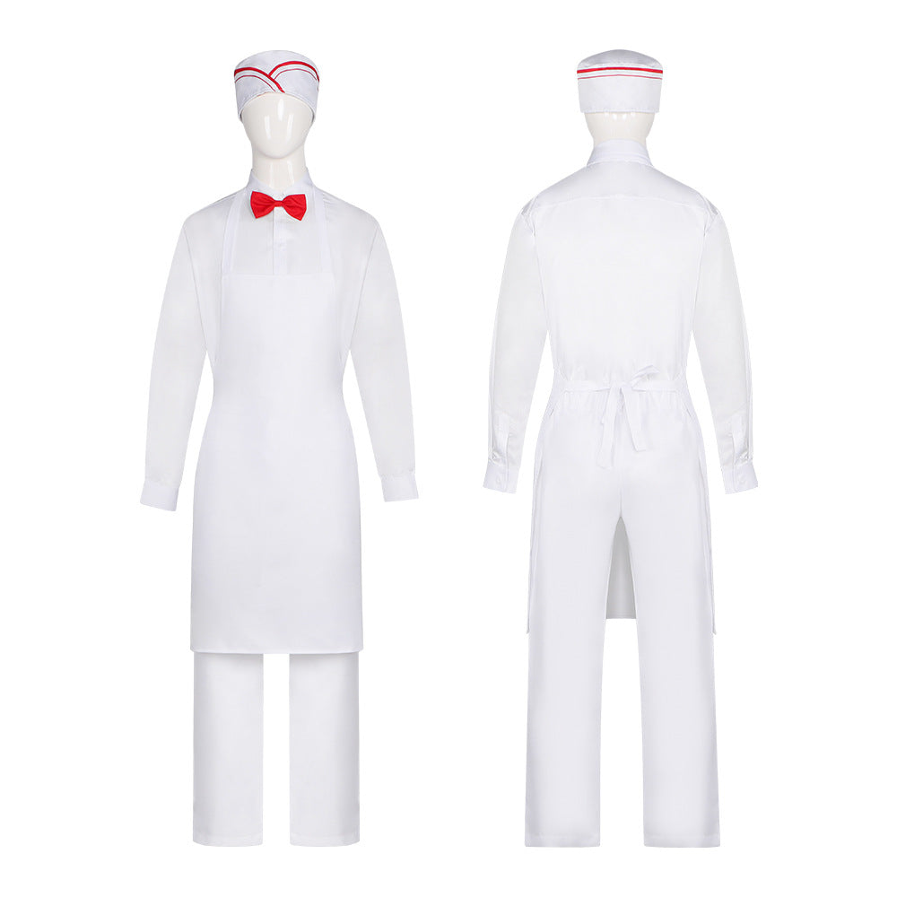 Ice Cream Man 2026 Cosplay Costume for Halloween White Uniform
