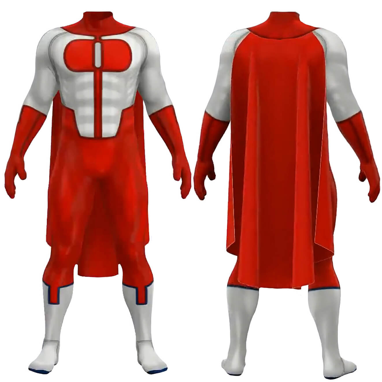 Invincible Omni-Man Cosplay Costume Nolan Grayson Jumpsuit Cape