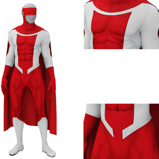 Invincible Omni Mark Cosplay Costume Jumpsuit Cape Mask