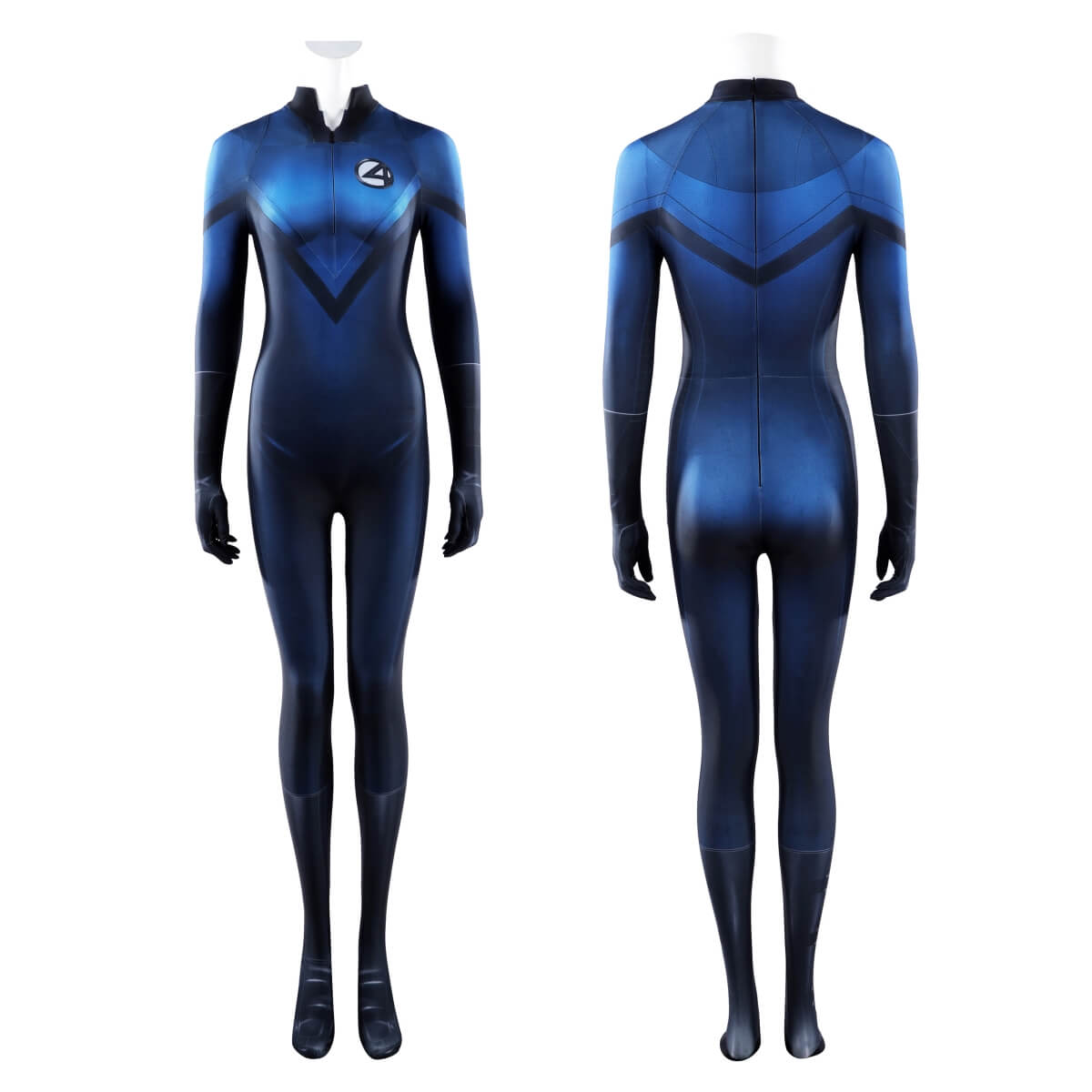Fantastic Four 2005 Invisible Woman Cosplay Costume Sue Storm Jumpsuit