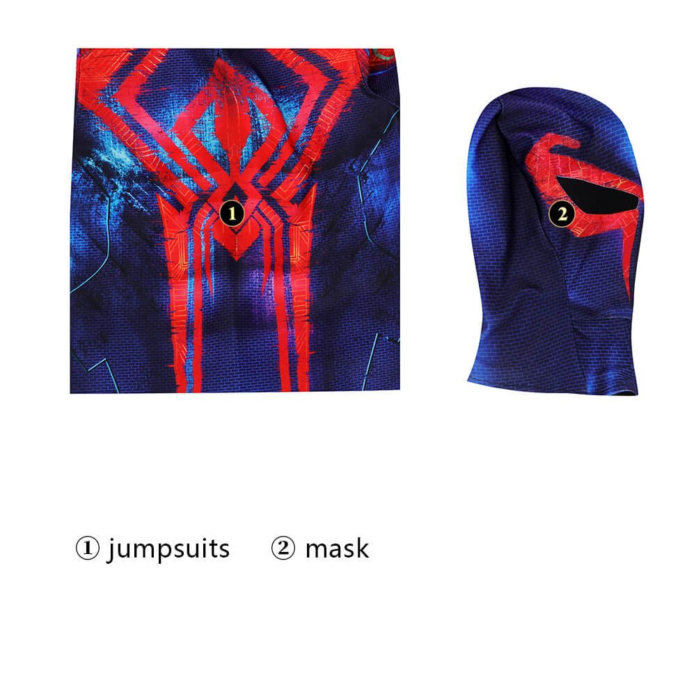 Across the Spider-Verse Spiderman 2099 Cosplay Costume For Kids Vikidoky