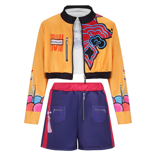 Child Kpop Demon Hunters Rumi Cosplay Costume Kids Fancy Dress