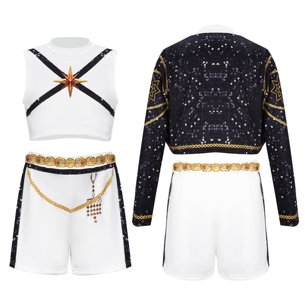 Child Kpop Demon Hunters Rumi Golden Stage Outfits Cosplay Costume Fancy Dress