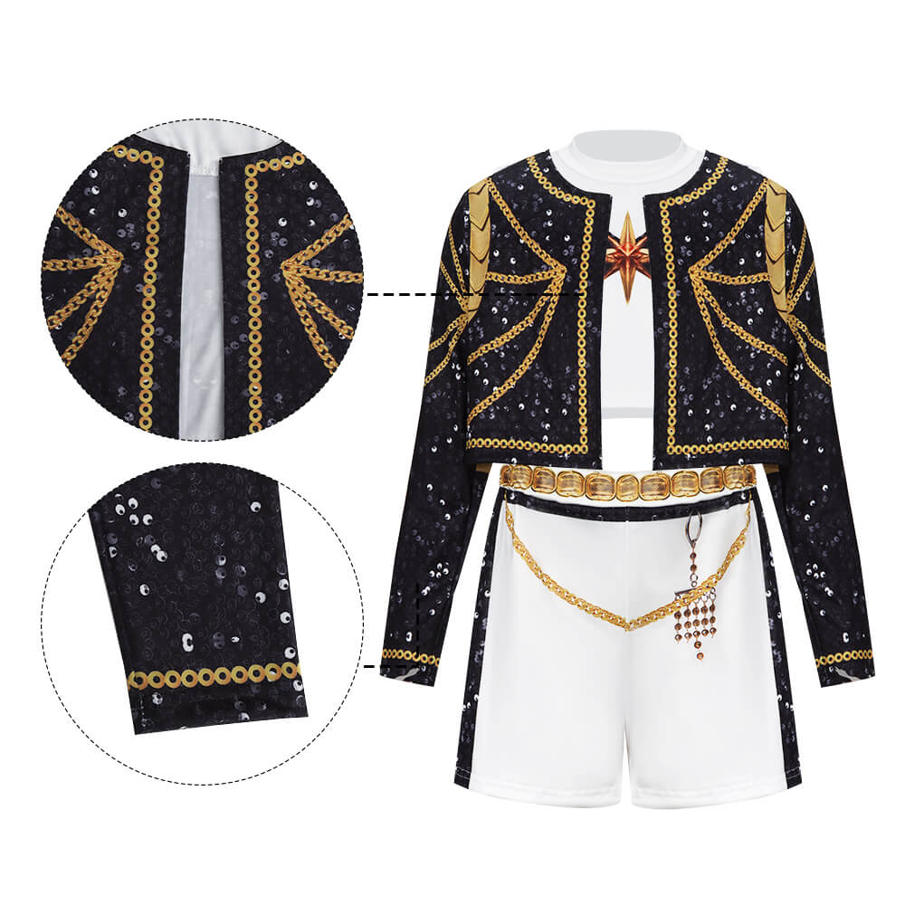 Child Kpop Demon Hunters Rumi Golden Stage Outfits Cosplay Costume Fancy Dress