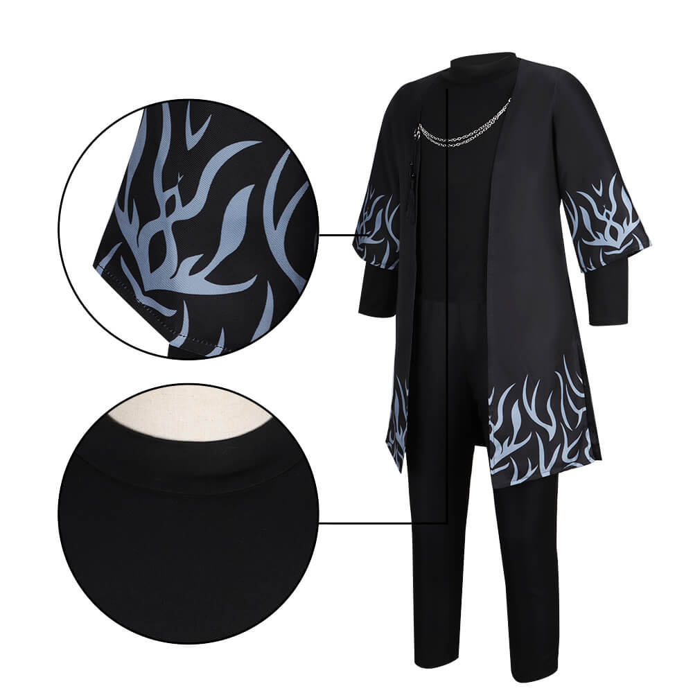 Child Kpop Demon Hunters The Saja Boys Jinu Cosplay Costume Demon Suit