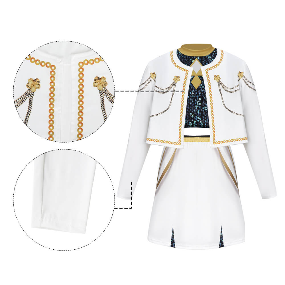 Child Kpop Demon Hunters Zoey Golden Stage Outfits Cosplay Costume Fancy Dress