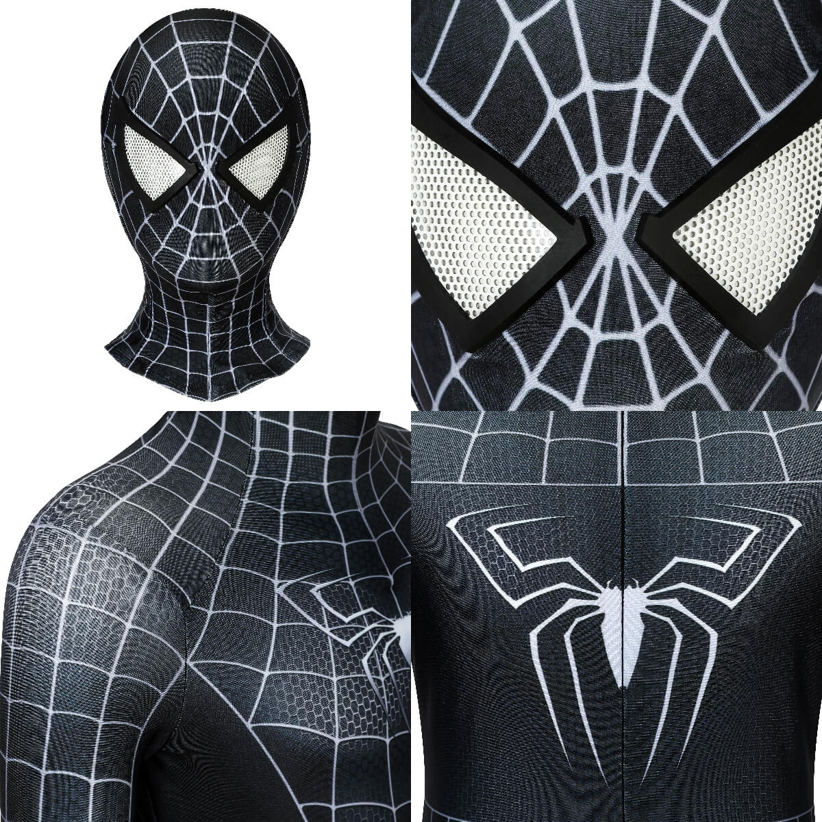 Spider-Man 3 Venom Eddie Brock Cosplay Costume For Kids Vikidoky