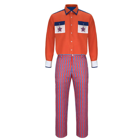 Kingpin Roy Munson Cosplay Costume Bowling Movie Shirt Pants Vikidoky