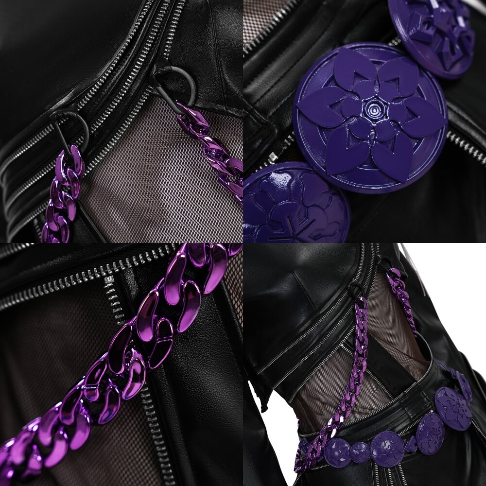 Kpop Demon Hunters Rumi Cosplay Costume Black Battle Suit