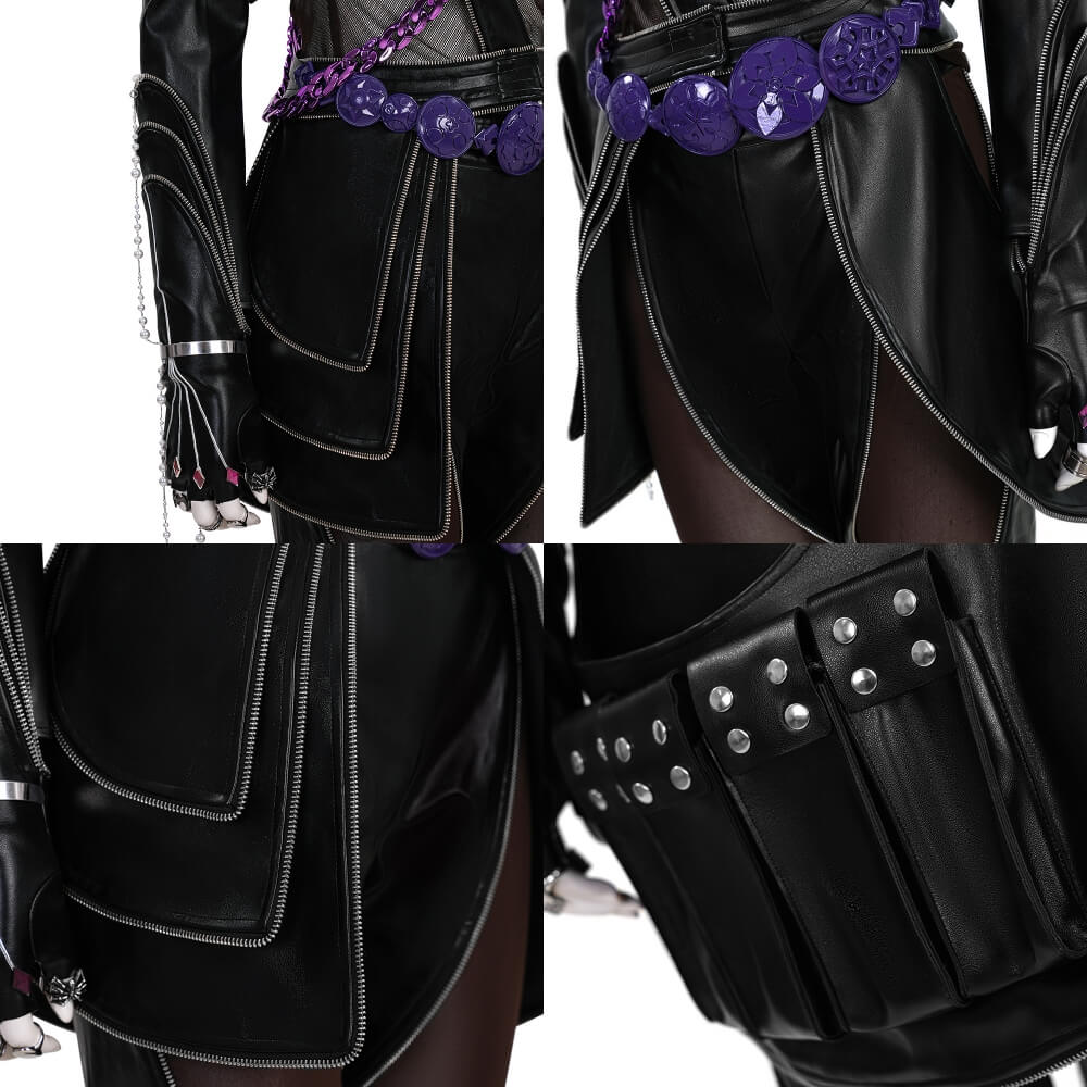 Kpop Demon Hunters Rumi Cosplay Costume Black Battle Suit