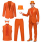 Lloyd Christmas Dumb and Dumber Orange Suit Cosplay Costume for Men