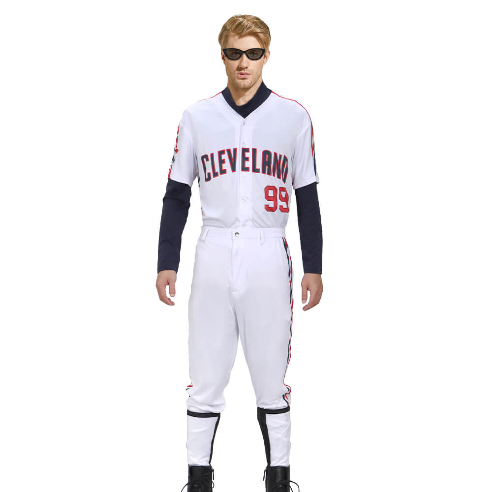 Major League Ricky Vaughn Baseball Uniform 99 Jersey Costume (Ready to Ship)