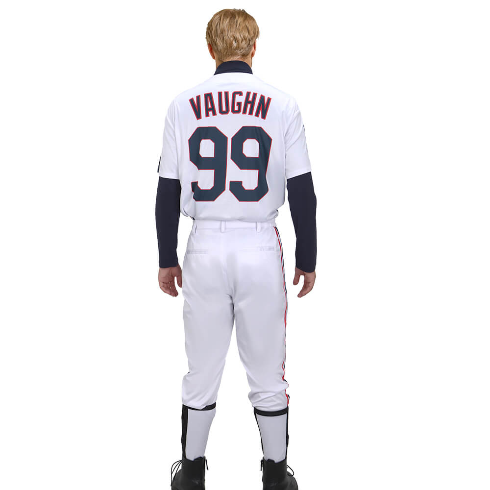 Major League Ricky Vaughn Baseball Uniform 99 Jersey Costume (Ready to Ship)