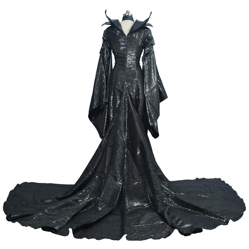 Disney Maleficent Angelina Jolie Cosplay Costume Dress Helmet Mistress of Evil Vikidoky