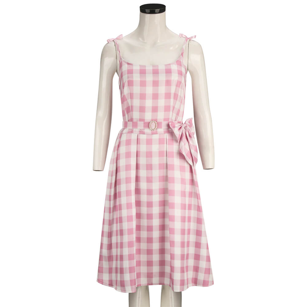 Pink Summer Dress Margot Robbie 2023 Movie Cosplay Outfits (Ready to Ship)