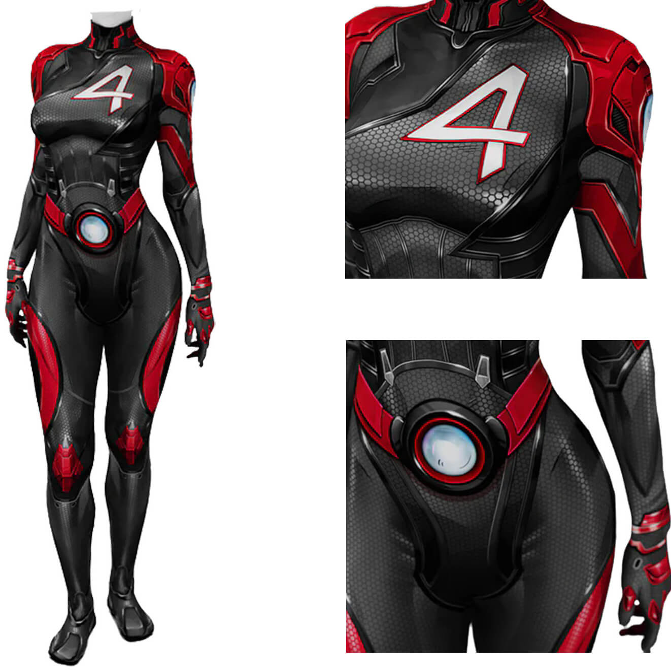 Marvel Rivals Invisible Woman Cosplay Costume Blood Shield Skin Sue Storm Jumpsuit Vikidoky