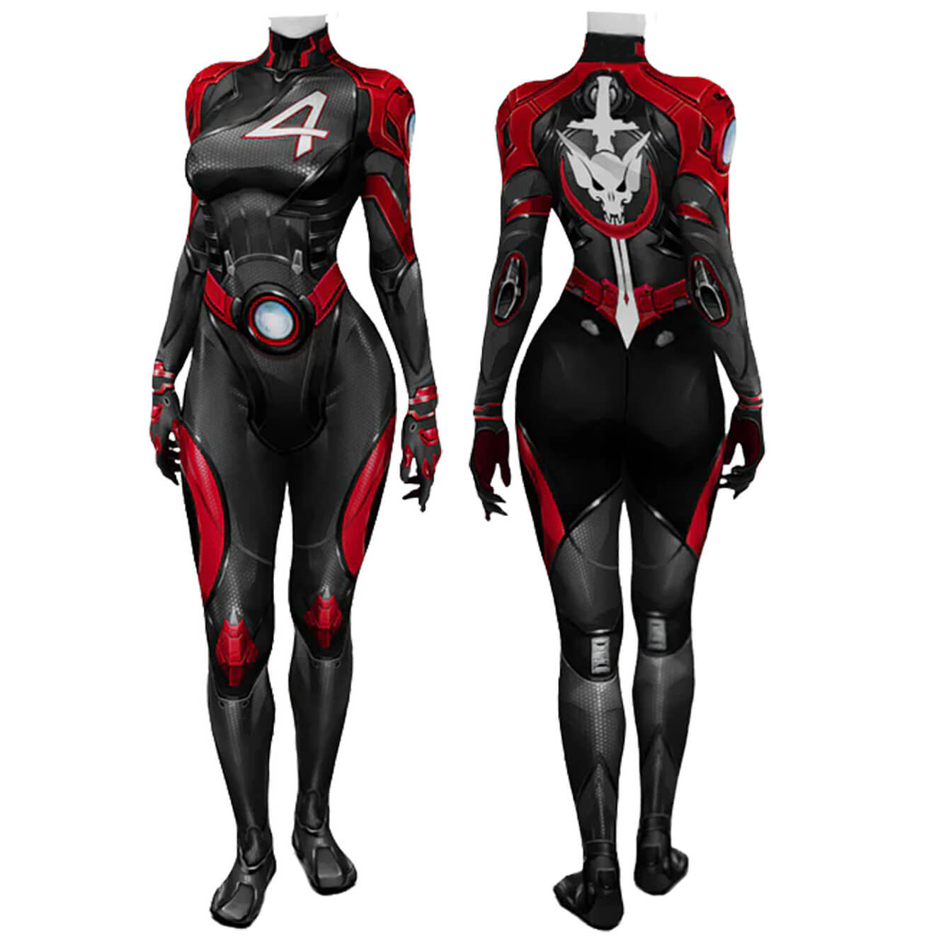 Marvel Rivals Invisible Woman Cosplay Costume Blood Shield Skin Sue Storm Jumpsuit Vikidoky