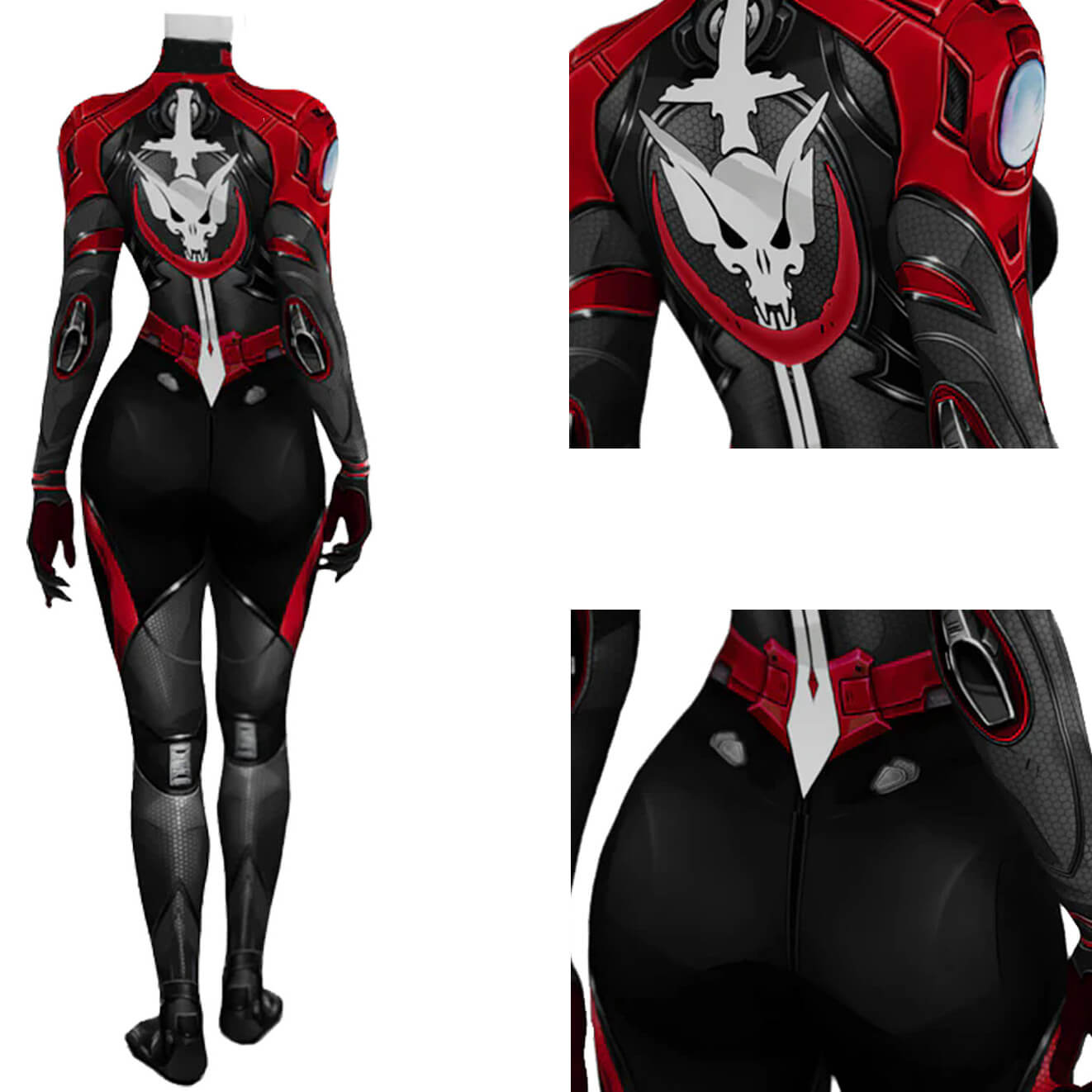 Marvel Rivals Invisible Woman Cosplay Costume Blood Shield Skin Sue Storm Jumpsuit Vikidoky