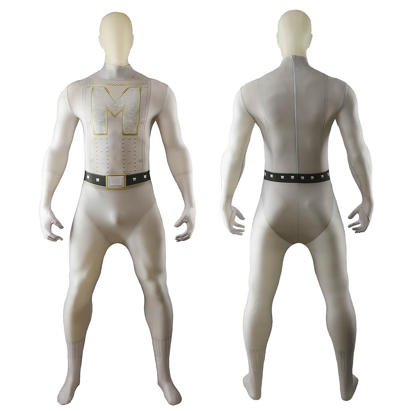 Megamind Metro Man Cosplay Costume Jumpsuit Cape Printed Style