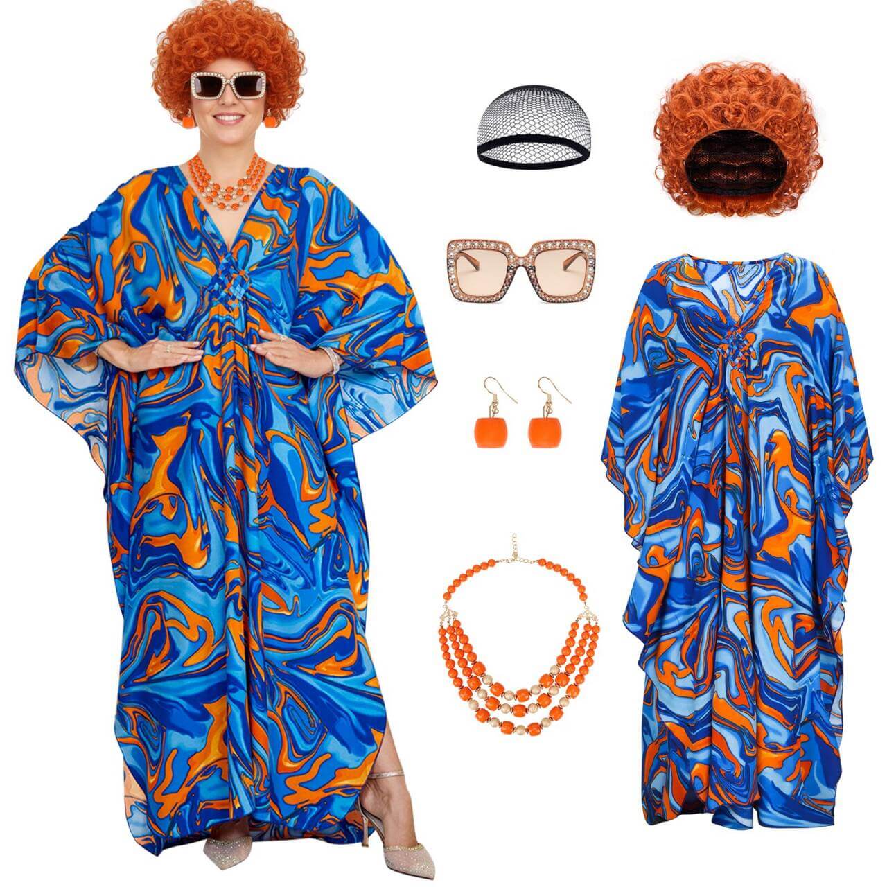 Mrs. Roper Romp Cosplay Costume Halloween Costume Helen Roper 70s Fancy Dress