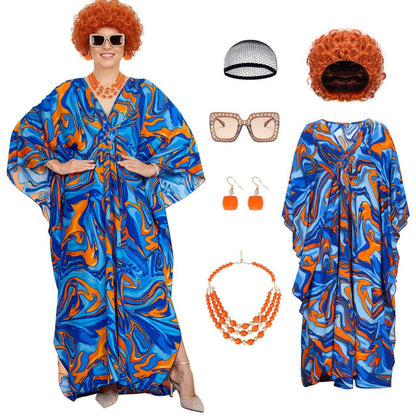 Mrs. Roper Romp Cosplay Costume Halloween Costume Helen Roper 70s Fancy Dress