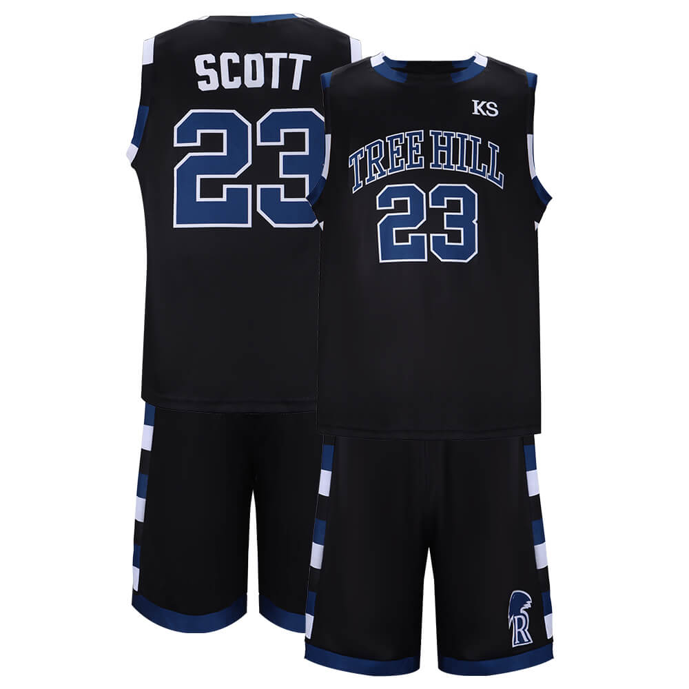 One Tree Hill Ravens Nathan Scott #23 Basketball Jersey Black