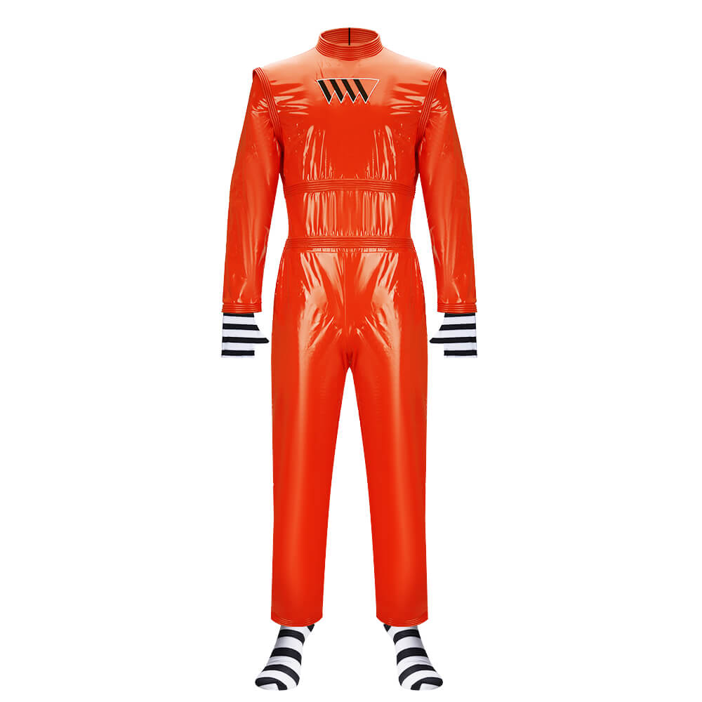 Willy Wonka Oompa Loompa Red Suit Cosplay Costume Chocolate Factory