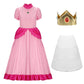 Princess Peach Costume Dress Super Mario Cosplay