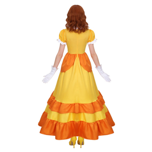 Princess Daisy Costume Dress Super Mario Cosplay