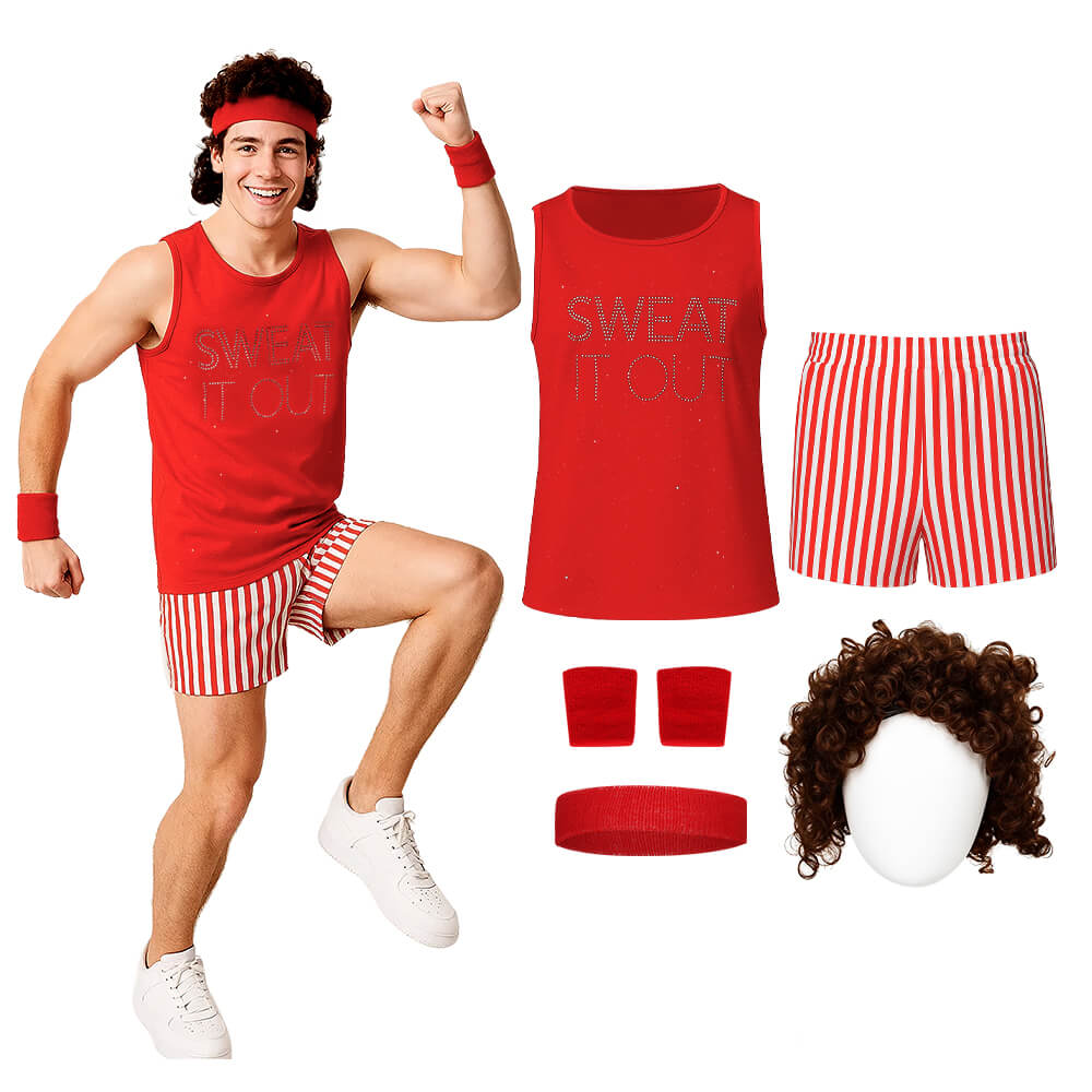 Richard Simmons Fitness Costumes Workout Halloween Outfits - VikiDoky