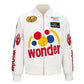 Ricky Bobby White Jacket Wonder Racing Suit Cosplay Costume Talladega Nights