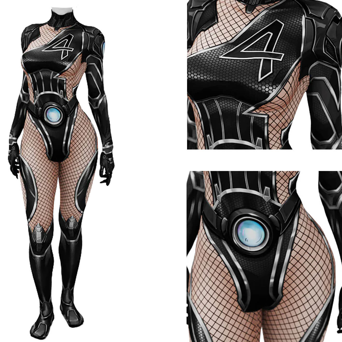 Rivals Invisible Woman Cosplay Costume Style C Sue Storm Jumpsuit - VikiDoky