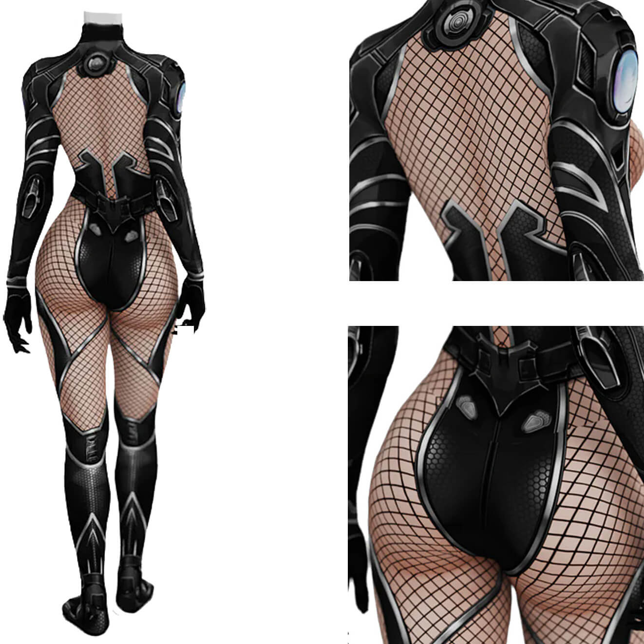 Rivals Invisible Woman Cosplay Costume Style C Sue Storm Jumpsuit - VikiDoky